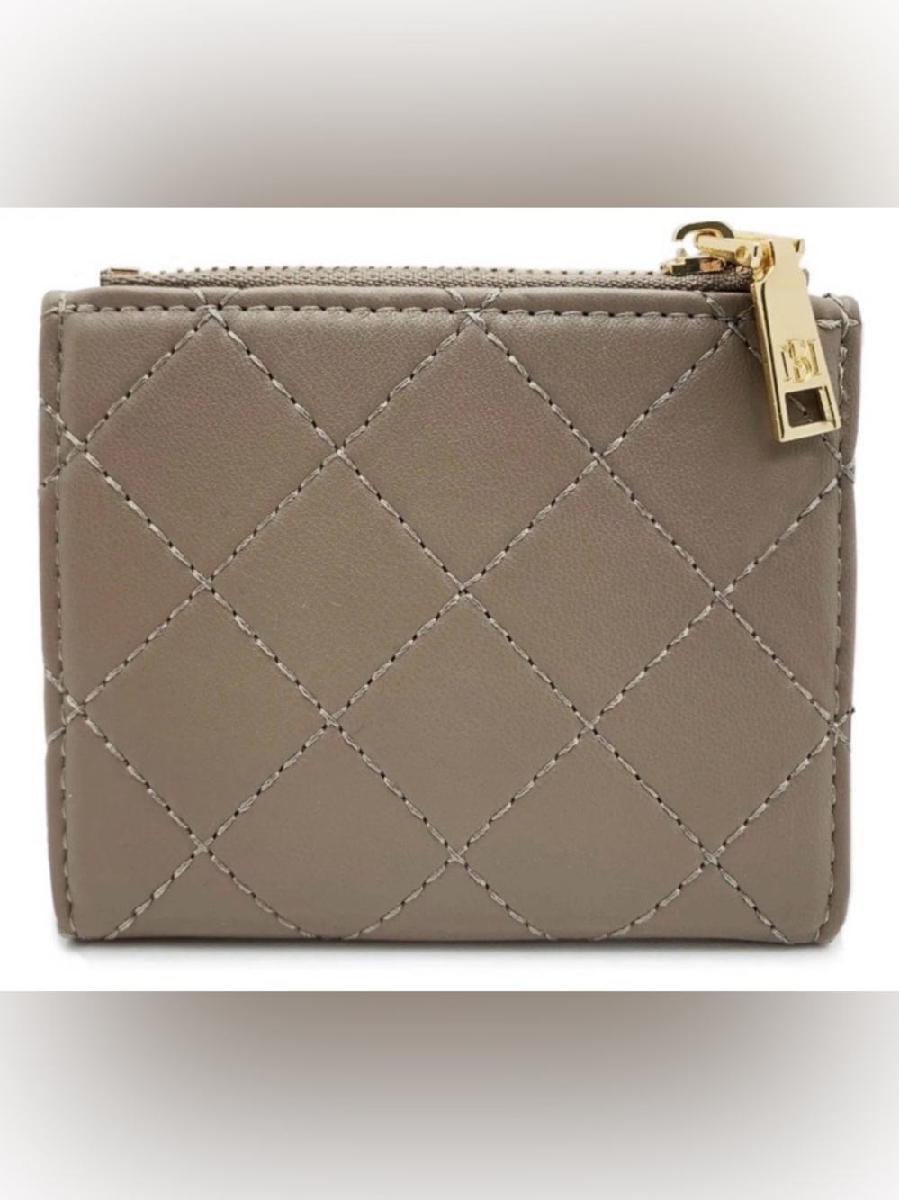 Badgley Mischka NWT Quilted Taupe
Short Bi-Fold Card Wallet with Zip Coin Pocket - Picture 4 of 4